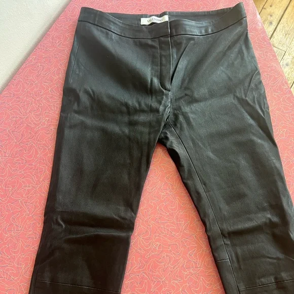 Valentino Low Rise Leather Pants Size 6 - Never Worn